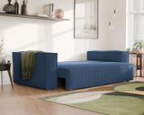 GREKPOL Sofa 240x105 cm - Canapé 3 Places Velours Côtelé - Bleu Canapé Convertible 3 Places avec Dossier rembourré