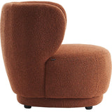 HOMIFAB Fauteuil en Tissu Bouclette Rouille - Ester