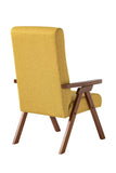 ESSEGI Fauteuil en Bois FIAMMETTA SRL Relax inclinable Tissu Jaune Déhoussable