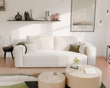 GREKPOL Sofa 240x105 cm - Canapé 3 Places Bouclé Côtelé - Beige Canapé Convertible 3 Places avec Dossier rembourré