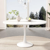 Bladez Table à manger, extensible, pour 6 à 8 personnes, ovale, 140 x 75 cm, moderne, simple, blanche
