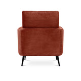 Sicaan Fauteuil Design Emma Velours Côtelé Terracotta – Fauteuil Moderne et Confortable – Assise Ergonomique Élégante pour Salon, Chambre ou Bureau – Style Contemporain Chic 71x75x81 cm