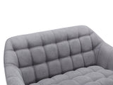Vente-unique - Canapé 2 Places en Tissu Gris Caserta