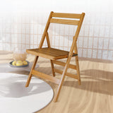 Spetebo Lot de 4 chaises pliantes en bambou naturel - Charge maximale : 120 kg - Chaise de cuisine pliable en bois FSC - Chaise classique pour un usage domestique