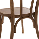 Oviala Lot de 2 chaises Style bistrot en Bois d'orme foncé