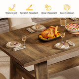 Tribesigns Grande table de salle à manger rectangulaire pour 6 à 8 cm, table de cuisine rustique avec cadre robuste, meubles de salle à manger rectangulaires pour salon, cuisine