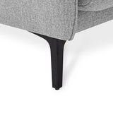 Sicaan Canapé 2 Places Industriel Sasha en Tissu Gris Clair – Droit Compact et Élégant – Sofa Moderne Style Urbain Chic et Confortable pour Salon, Bureau ou Appartement – 173 x 85 x 86 cm