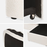 Alice's Home - Canapé panoramique Convertible 4 Places Tissu Bouclette. Urban. L 281 x P 142 x H 86cm