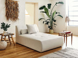 Lisa Design - Onyx - canapé modulable panoramique d'angle Droit 7 Places - en Tissu - Beige