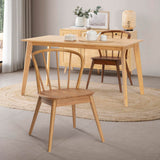 HOMN LIVING Pack 2 Chaises Brisa, Couleur Chêne, Bois Massif, 47 cm (Largeur) 59 cm (Profondeur) 83 cm (Hauteur)