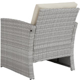 TecTake® Salon de Jardin Exterieur en Résine ressée 4 Places Table de Jardin, 1 Canapé de Jardin, 2 Fauteuil Jardin, Coussins Inclus, Mobilier de Jardin pour Amenagement Balcon - Gris Clair