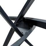 GOLDFAN Table en Verre Trempé Salle à Manger de Cuisine Moderne, Une Table à Manger Noir pour 4 Personnes,110 cm, Noire