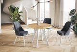 AlpiMeble Table Pliante Ronde OVO – Table Ronde pour Salle à Manger pour Salon – Plateau laminé 36 mm – Tableau Salle Manger – Tableau pour Dimensions de 80 cm a 130 cm Lancelot