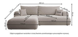 Selsey Corner, Beige, 260 cm