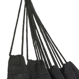 Hamac Suspendu - 200 x 150 cm - Hamac de Camping et Jardin Confortable - 250kg Capacité de Charge - 1-2 Personnes pour Intérieur, Balcon, Extérieur (Noir)