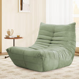 Canapé Lounge pour Petits espaces, canapé Paresseux de Sol avec Mousse à mémoire de Forme, canapé Nuage en suédine, Petit canapé pour Chambre et Salon, Vert