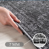 Carpettex Tapis en Coton Chenille Gris 240x340 cm Lavable, Style Boho, Poils Courts Vintage Kelim, Antidérapant et Doux, Mélange Monochrome, pour Salon, Chambre, Bureau & Cuisine