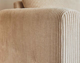Lisa Design - Canapé Rune en Velours Côtelé - Sofa Beige 3 Places - Salon