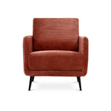 Sicaan Fauteuil Design Emma Velours Côtelé Terracotta – Fauteuil Moderne et Confortable – Assise Ergonomique Élégante pour Salon, Chambre ou Bureau – Style Contemporain Chic 71x75x81 cm