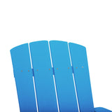 Chaise Basse Fauteuil de Jardin Effet Bois Bleu avec Accoudoirs et Dossier Confortable Matières Résitantes pour Terrasse Rustique et Campagne Beliani