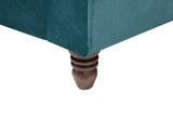 Canapé Fixe 2 Places en Velours Bleu Foncé avec Pieds en Bois et Rembourrage Moelleux pour Salon Design Glamour Beliani
