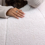 Icon Riviera Pouf Sherpa, Pouf Poire avec Remplissage, Fauteuil Salon Confortable, Fauteuil Chambre, Meuble Salon, Decoration Chambre, Crème