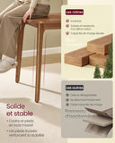 VASAGLE Table de Salle à Manger, Plateau Extensible, Capacité de Charge de 120 kg, pour Salle à Manger, Bureau ou Espace de Travail, Design Épuré, Marron Miel KDT090K01