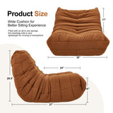 Pouf poire géant pour adultes en mousse à mémoire de forme en fausse fourrure pour le foyer, le salon, la chambre à coucher, le dortoir, le bureau (ours marron et marron)