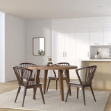 VS Venta-stock Pack 2 chaises Mura, Couleur Noyer, Bois Massif, 55 cm (Longueur) 58,5 cm (Profondeur) 84 cm (Hauteur)