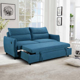 Mobilier-Deco Arlen - Canapé Convertible 3 Places en Tissu Bleu