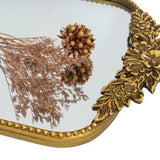 Awhtixbo Miroir Baroque doré Antique 40 x 64(H) cm – Cadre Vintage en Fonte avec Fleurs en résine sculptées à la Main, Miroir Mural incassable pour Salle de Bain, Salon et Chambre à Coucher