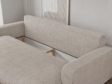 IDOHOME Canapé Lit 246x93 cm - Canapé 3 Places Convertible Velours Côtelé - 3-Seater Convertible Sofa Bed