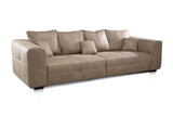 CAVADORE Mavericco Big Sofa Love Seats, Microfibre, Aspect Cuir : Beige