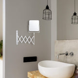 Belle VOIR miroir mural chromé pivotant 360° extensible x3 - 15,5 x 18,5 cm - Miroir de salle de bain rotatif double face acier inoxydable