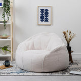 Icon Riviera Pouf Sherpa, Pouf Poire avec Remplissage, Fauteuil Salon Confortable, Fauteuil Chambre, Meuble Salon, Decoration Chambre, Crème