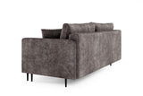 LIKMA Canapé 3 Places Mara 209 cm avec Fonction Lit et Coffre de Rangement, Canapé-Lit en Velours Vert Bouteille Fresh 13, Sofa Convertible Moderne, Couchage d'Appoint, Banquette