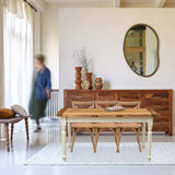 Biscottini Table à Manger Extensible 160x80x90 cm Made in Italy - Table Salle à Manger Extensible en Bois Massif - Table Bois Salle a Manger