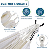 Vivere C8SPCT-00 Double hamac Coton avec Solide Support en pin - Naturel