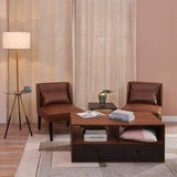 Teamson Home Fauteuil Chaise de Repos Lecture Relaxation Moderne en Faux Cuir Brun avec Coussins Versanora Marc VNF-00087-EU