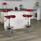 Flash Furniture Tabouret de Dessin, Plastique Métal, Rouge vin, 50,8 x 43,82 x 104,14 cm