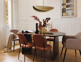 Atmosphera - Suspension Arlo - Abat-jour en Métal Doré D80cm - Ampoule Non Incluse E27 25W - Luminaire pour Salon, Cuisine, Bureau, Chambre