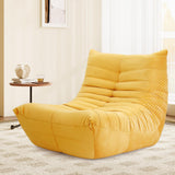 Canapé de salon en mousse à mémoire de forme pour petits espaces : canapé de sol, canapé paresseux en suédine, Cloud Couch pour chambre et salon, jaune