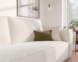 GREKPOL Sofa 240x105 cm - Canapé 3 Places Bouclé Côtelé - Beige Canapé Convertible 3 Places avec Dossier rembourré