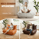 DUXMM Pouf Poire, Fauteuil de Salon Togo, canapé de Sol Confortable et Moelleux, Grand Pouf Poire en Mousse à mémoire de Forme, pour Chambre, Salon, Bureau ou détente Brown