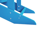Chaise Basse Fauteuil de Jardin Effet Bois Bleu avec Accoudoirs et Dossier Confortable Matières Résitantes pour Terrasse Rustique et Campagne Beliani