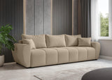 AXLIVING Malatya Big Canapé avec fonction couchage Canapé-lit Marron clair 246 cm