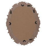 Sintosin Miroir Mural Ovale Baroque 54 x 40 cm, Miroirs Vintage Blancs Déprimés pour Le Salon, Miroirs en Bois pour Salle de Bain, Entrée, Miroir Mural Design horizontaux ou verticaux