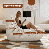 DUXMM Pouf Poire, Fauteuil de Salon Togo, canapé de Sol Confortable et Moelleux, Grand Pouf Poire en Mousse à mémoire de Forme, pour Chambre, Salon, Bureau ou détente Brown