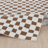 Livabliss Pula Tapis Géométrique Scandinave - Grand Tapis Salon, Salle à Manger, Chambre, Cuisine - Design Boheme Chic, Berbere Moderne, Poil Court 160x213 cm - Crème, Orange, Brun