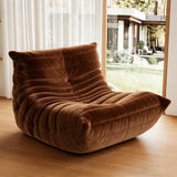 DUXMM Pouf Poire pour Adultes, Pouf Poire de Lecture en Mousse à mémoire de Forme avec Rembourrage en Fausse Fourrure, canapé de Sol Relaxant, Coin Lecture dans la Chambre, Fauteuil de Jeu Brown